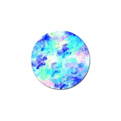 Transparent Colorful Rainbow Blue Paint Sky Golf Ball Marker by Mariart