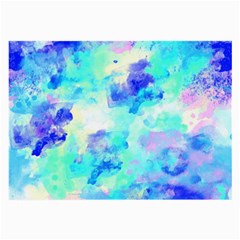 Transparent Colorful Rainbow Blue Paint Sky Large Glasses Cloth (2-side) by Mariart