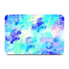 Transparent Colorful Rainbow Blue Paint Sky Plate Mats