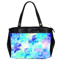 Transparent Colorful Rainbow Blue Paint Sky Office Handbags (2 Sides)  by Mariart