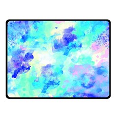 Transparent Colorful Rainbow Blue Paint Sky Fleece Blanket (small)