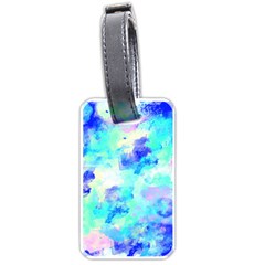 Transparent Colorful Rainbow Blue Paint Sky Luggage Tags (one Side)  by Mariart