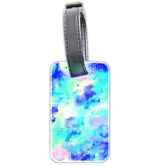 Transparent Colorful Rainbow Blue Paint Sky Luggage Tags (two Sides) by Mariart