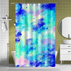 Transparent Colorful Rainbow Blue Paint Sky Shower Curtain 48  X 72  (small)  by Mariart