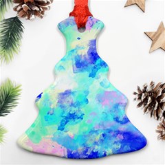 Transparent Colorful Rainbow Blue Paint Sky Ornament (christmas Tree)  by Mariart