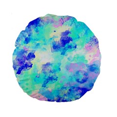 Transparent Colorful Rainbow Blue Paint Sky Standard 15  Premium Round Cushions by Mariart