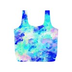 Transparent Colorful Rainbow Blue Paint Sky Full Print Recycle Bags (S)  Front