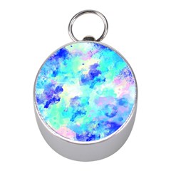 Transparent Colorful Rainbow Blue Paint Sky Mini Silver Compasses by Mariart