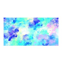 Transparent Colorful Rainbow Blue Paint Sky Satin Wrap