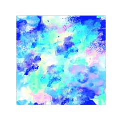 Transparent Colorful Rainbow Blue Paint Sky Small Satin Scarf (square) by Mariart