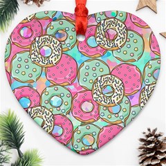 Donuts pattern Ornament (Heart)