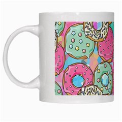 Donuts pattern White Mugs