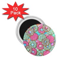 Donuts pattern 1.75  Magnets (10 pack) 