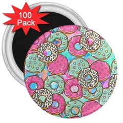 Donuts pattern 3  Magnets (100 pack)