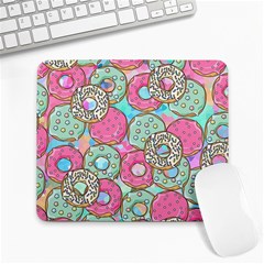 Donuts pattern Large Mousepads