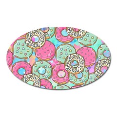 Donuts pattern Oval Magnet