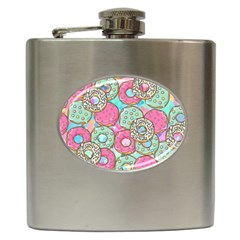 Donuts pattern Hip Flask (6 oz)