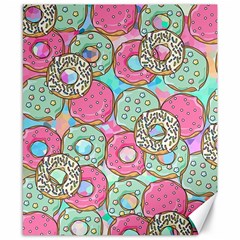 Donuts pattern Canvas 8  x 10 