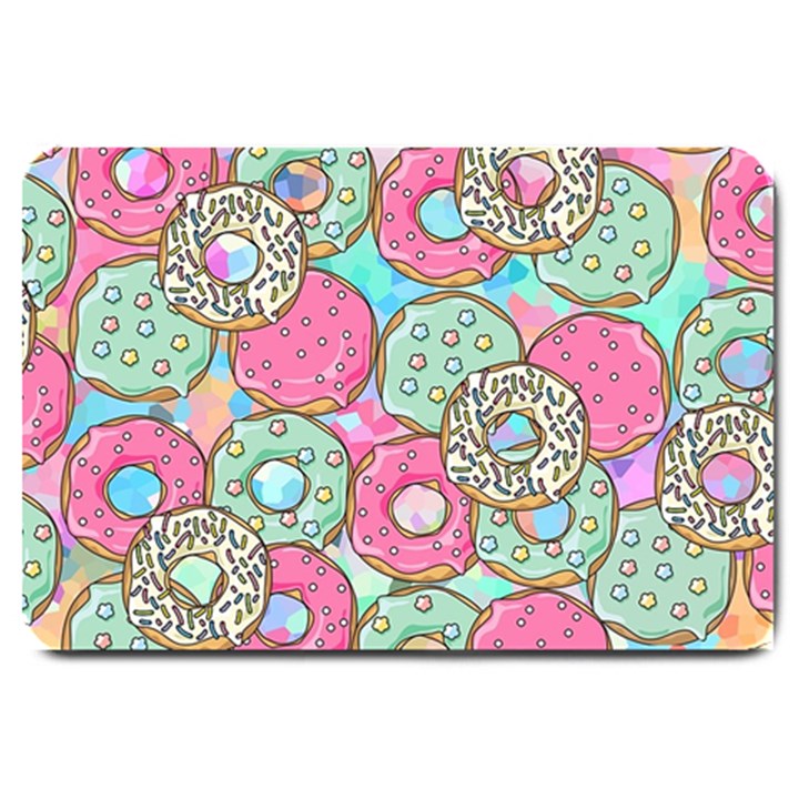 Donuts pattern Large Doormat 