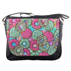 Donuts pattern Messenger Bags