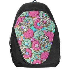 Donuts Pattern Backpack Bag by ValentinaDesign