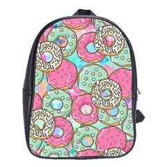 Donuts pattern School Bag (XL)