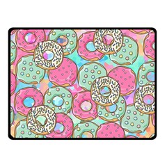 Donuts pattern Double Sided Fleece Blanket (Small) 