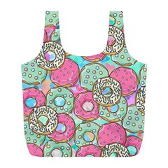 Donuts pattern Full Print Recycle Bags (L) 