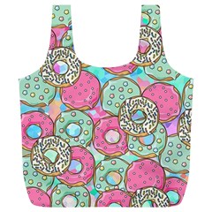 Donuts Pattern Full Print Recycle Bags (l)  by ValentinaDesign