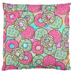 Donuts Pattern Standard Flano Cushion Case (one Side) by ValentinaDesign