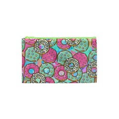 Donuts Pattern Cosmetic Bag (xs) by ValentinaDesign