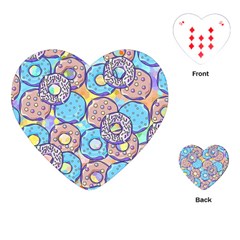 Donuts Pattern Playing Cards (heart)  by ValentinaDesign