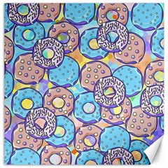 Donuts Pattern Canvas 12  X 12   by ValentinaDesign