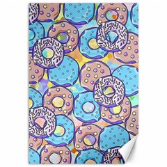 Donuts Pattern Canvas 12  X 18   by ValentinaDesign