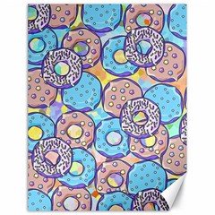 Donuts Pattern Canvas 18  X 24   by ValentinaDesign