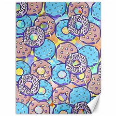 Donuts Pattern Canvas 36  X 48   by ValentinaDesign