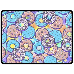 Donuts Pattern Double Sided Fleece Blanket (large)  by ValentinaDesign