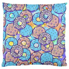 Donuts Pattern Standard Flano Cushion Case (one Side) by ValentinaDesign