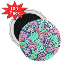 Donuts Pattern 2 25  Magnets (100 Pack)  by ValentinaDesign