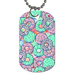 Donuts Pattern Dog Tag (two Sides) by ValentinaDesign