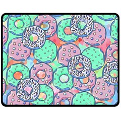 Donuts Pattern Fleece Blanket (medium)  by ValentinaDesign