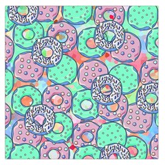 Donuts Pattern Large Satin Scarf (square) by ValentinaDesign