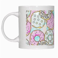 Donuts Pattern White Mugs by ValentinaDesign