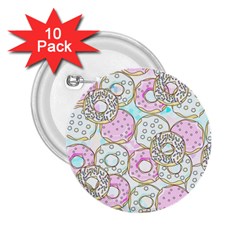 Donuts Pattern 2 25  Buttons (10 Pack)  by ValentinaDesign