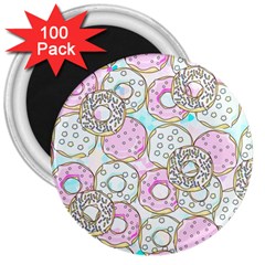 Donuts Pattern 3  Magnets (100 Pack) by ValentinaDesign