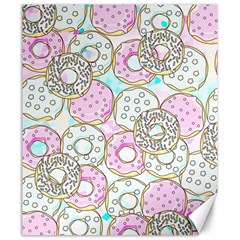 Donuts Pattern Canvas 20  X 24   by ValentinaDesign