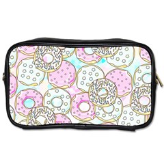 Donuts Pattern Toiletries Bags by ValentinaDesign