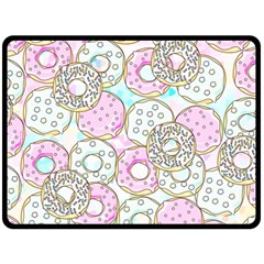 Donuts Pattern Double Sided Fleece Blanket (large)  by ValentinaDesign