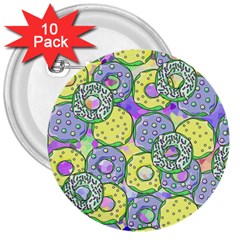 Donuts Pattern 3  Buttons (10 Pack)  by ValentinaDesign