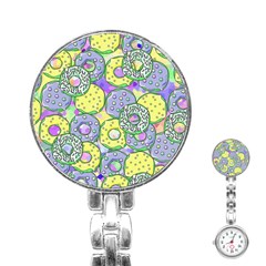 Donuts Pattern Stainless Steel Nurses Watch by ValentinaDesign